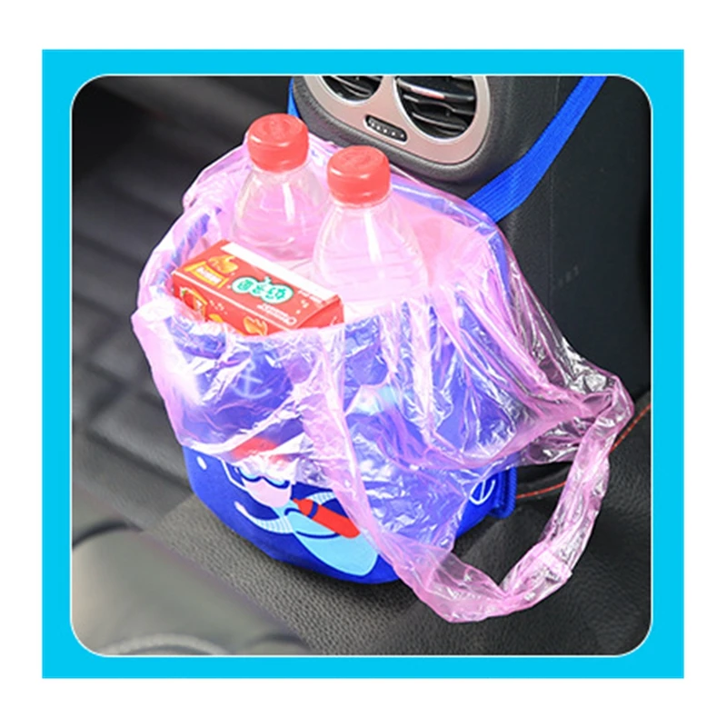 

Cartoon Car Backseat Storage Bag For Kids Multi-function Hanging Auto Trash Can Bin Bags Milk Cans Water Bottle Organizers