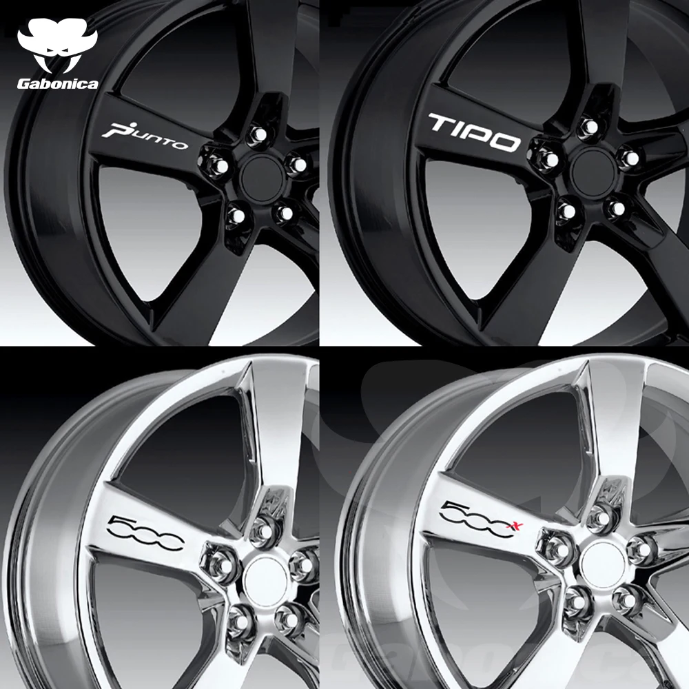 Новинка, 4 шт. наклейки на обод автомобиля, декоративные наклейки для Fiat 500 500C 500X 500L Panda Punto Bravo TIPO Qubo Toro ранчо Stilo Siena