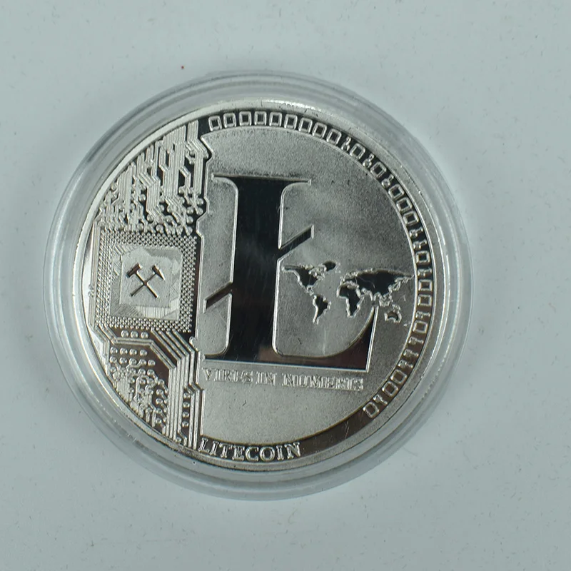 Размер 40 мм/3 мм позолоченная монета Litecoin из металла для подарка и
