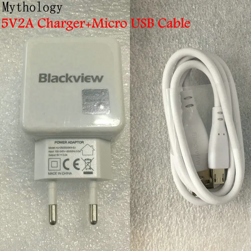 Микро USB кабель для Оригинал Blackview BV6000 5V2A ЕС Подключите зарядное устройство