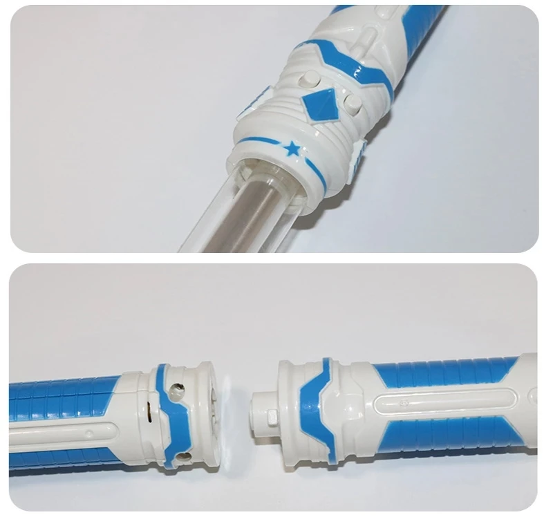 

2 Pieces Flashing Lightsaber Laser Double Sword Toys Sound and Light Kpop Lightstick Cosplay Two-in-one Music For Boy Girls