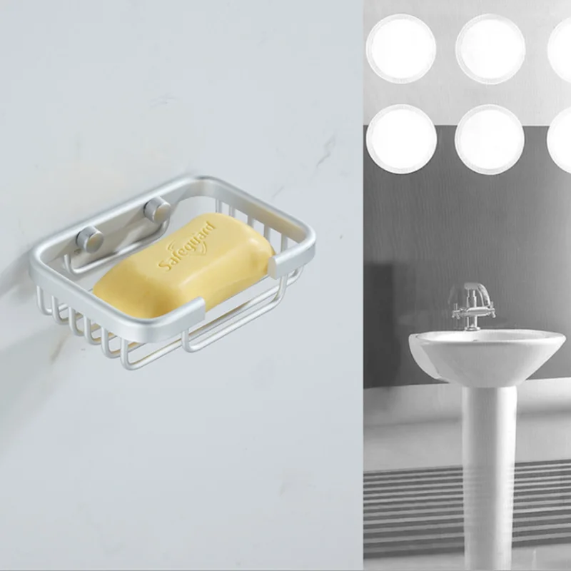 Воздухопроницаемая алюминиевая сетка для мыла дренаж контейнер Коробка ванной