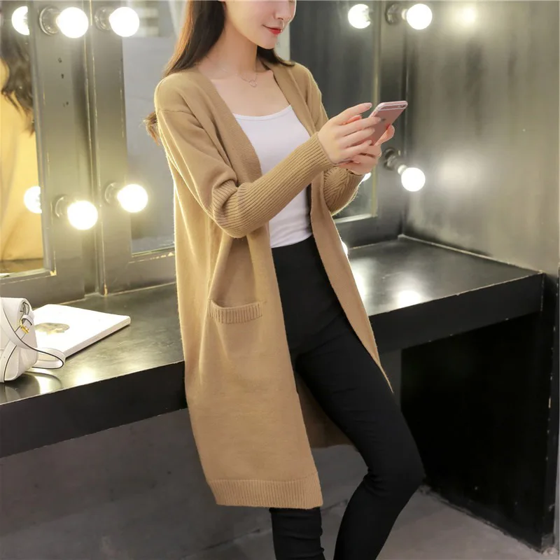

Свитер с длинным рукавом, кардиган, женская одежда, Женское зимнее пальто для офиса, вязаные свитера для женщин