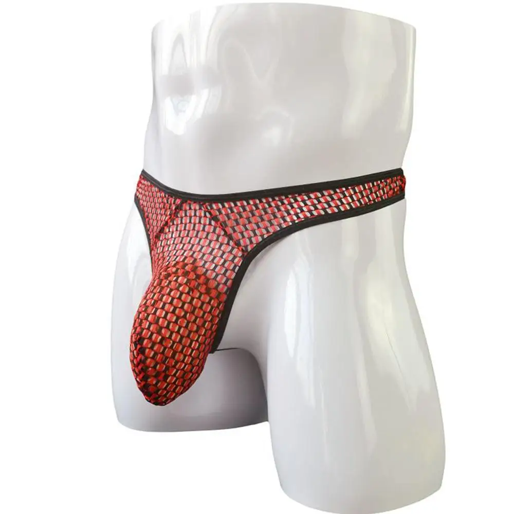 Мужское нижнее белье Т образные сексуальные мужские трусы большие сетчатые