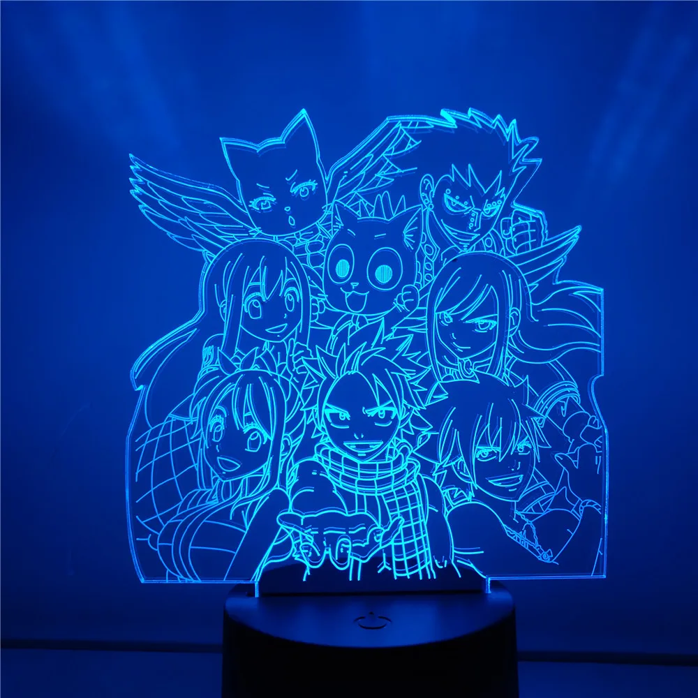 Аниме фигурки Moogle Lampara Final Fantasy изменение цвета 3D DIY ночные светильники модель