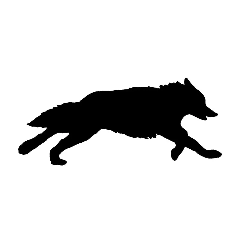 

Personalized Car Stickers Running Wolf Silhouette Car Styling Decal Cool Creative Vinyl Car Sticker Black/Silver 18.5*7.8CM