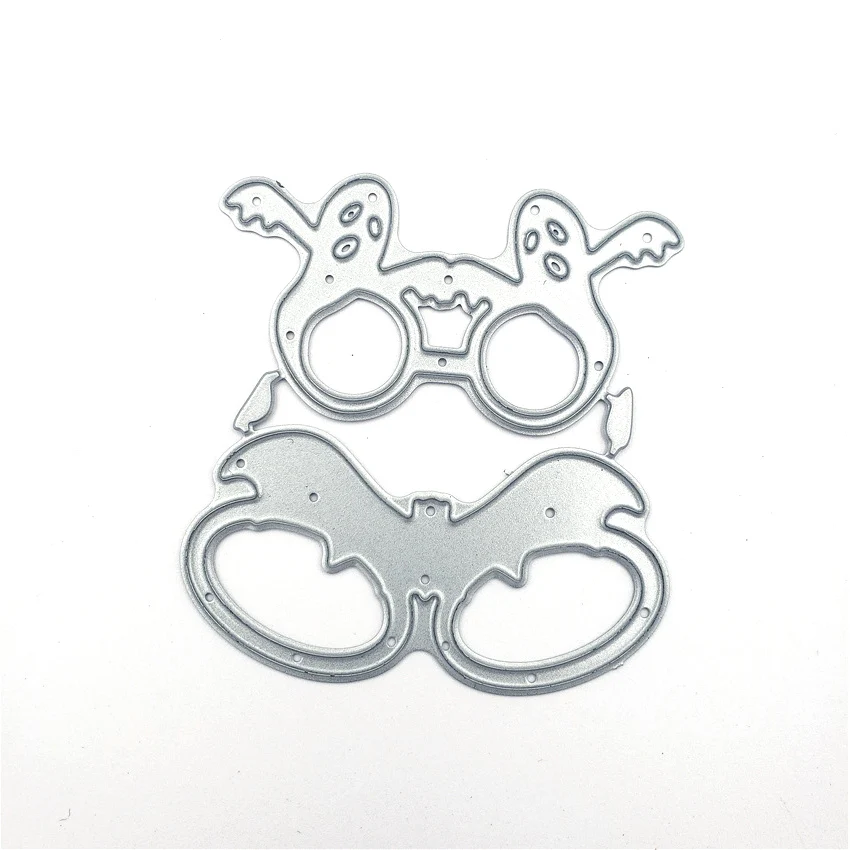 Металлические режущие штампы для скрапбукинга Хэллоуин очки из стекла Бумажные