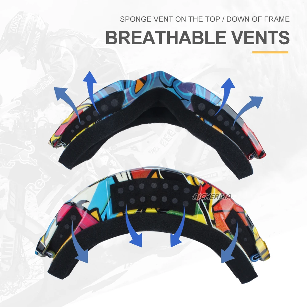 Антибликовые очки для мотокросса модные спортивные шлем питбайка мотоцикла