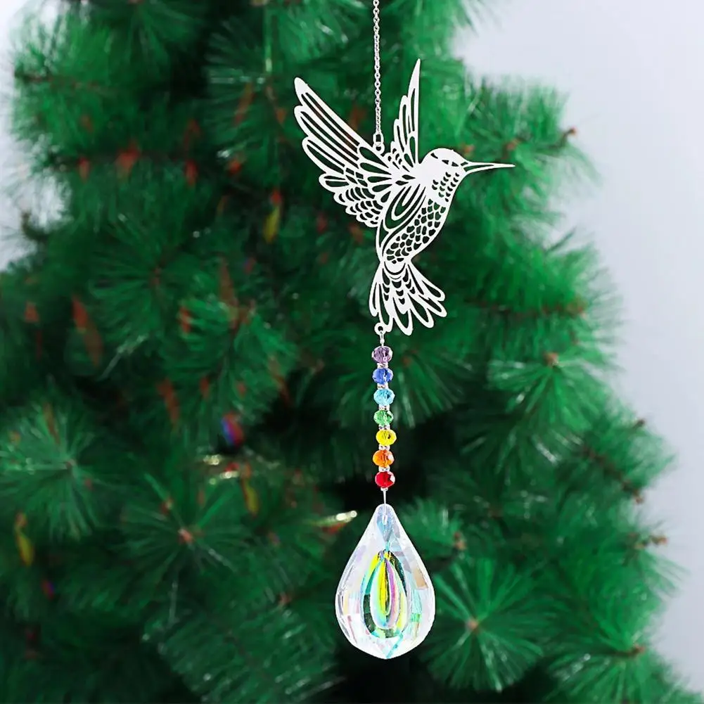 Хрустальные подвески 1 шт. призмы подвесная стеклянная люстра с узором Колибри
