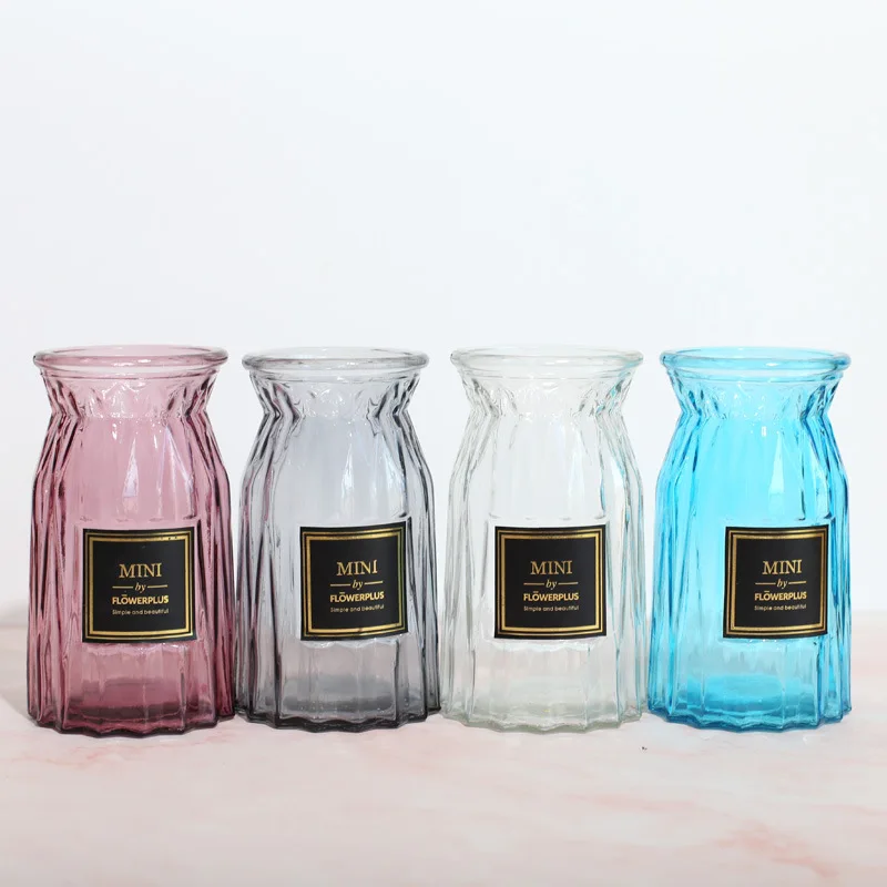 Скандинавские стеклянные вазы для гостиной украшение стола прозрачная бутылка