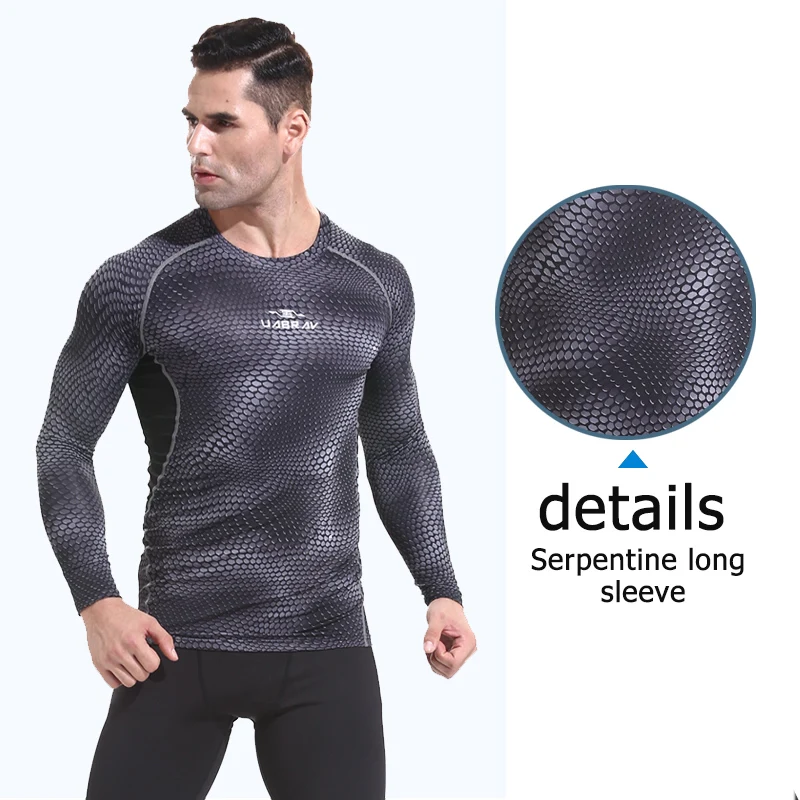 NEW 2020 Running Shirt Men T-shirt Long Sleeve Compression Shirts Gym Fitness Sport | Спорт и развлечения
