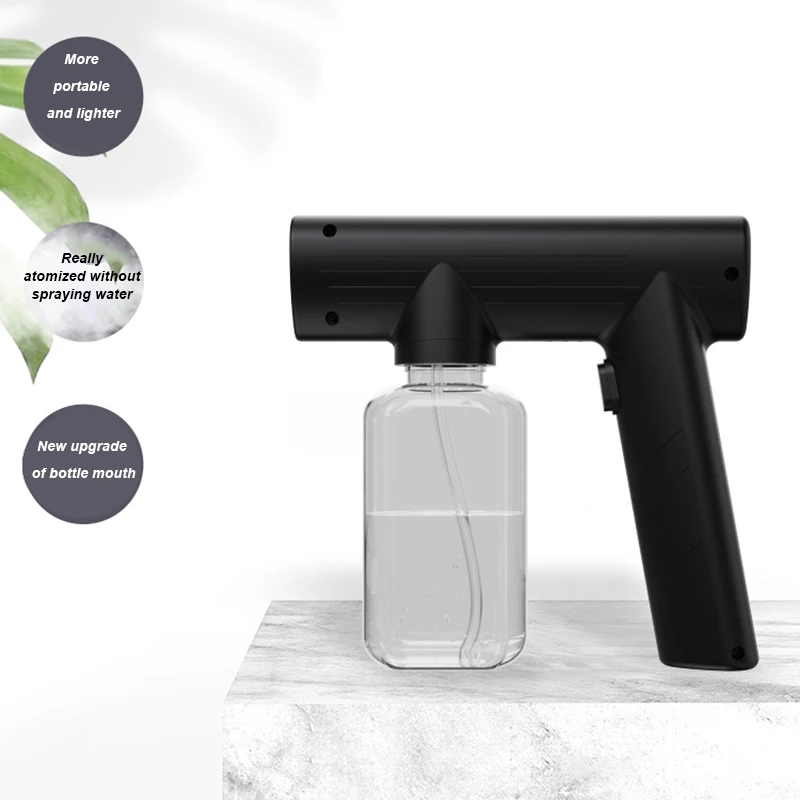 

250ML Handheld Nano Atomizing Disinfection Sprayer USB Charging Disinfection Gun Wireless Blue Lighe Nano Sanitizer Sprayer Gun