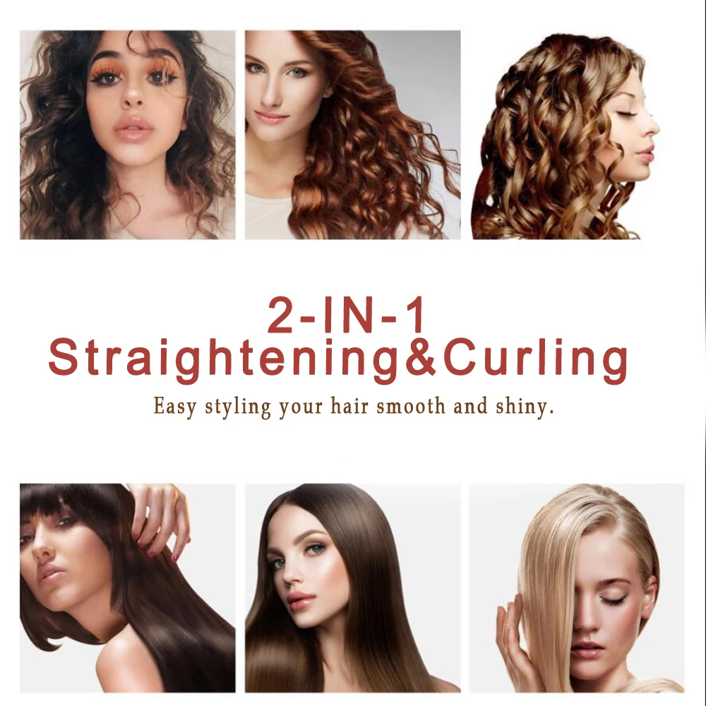 

Tourmaline Ceramic Twisted Flat Iron Beauty Hair Tools,Curling iron Adjustable Temp, LCD Digital Display&Auto Shut-off