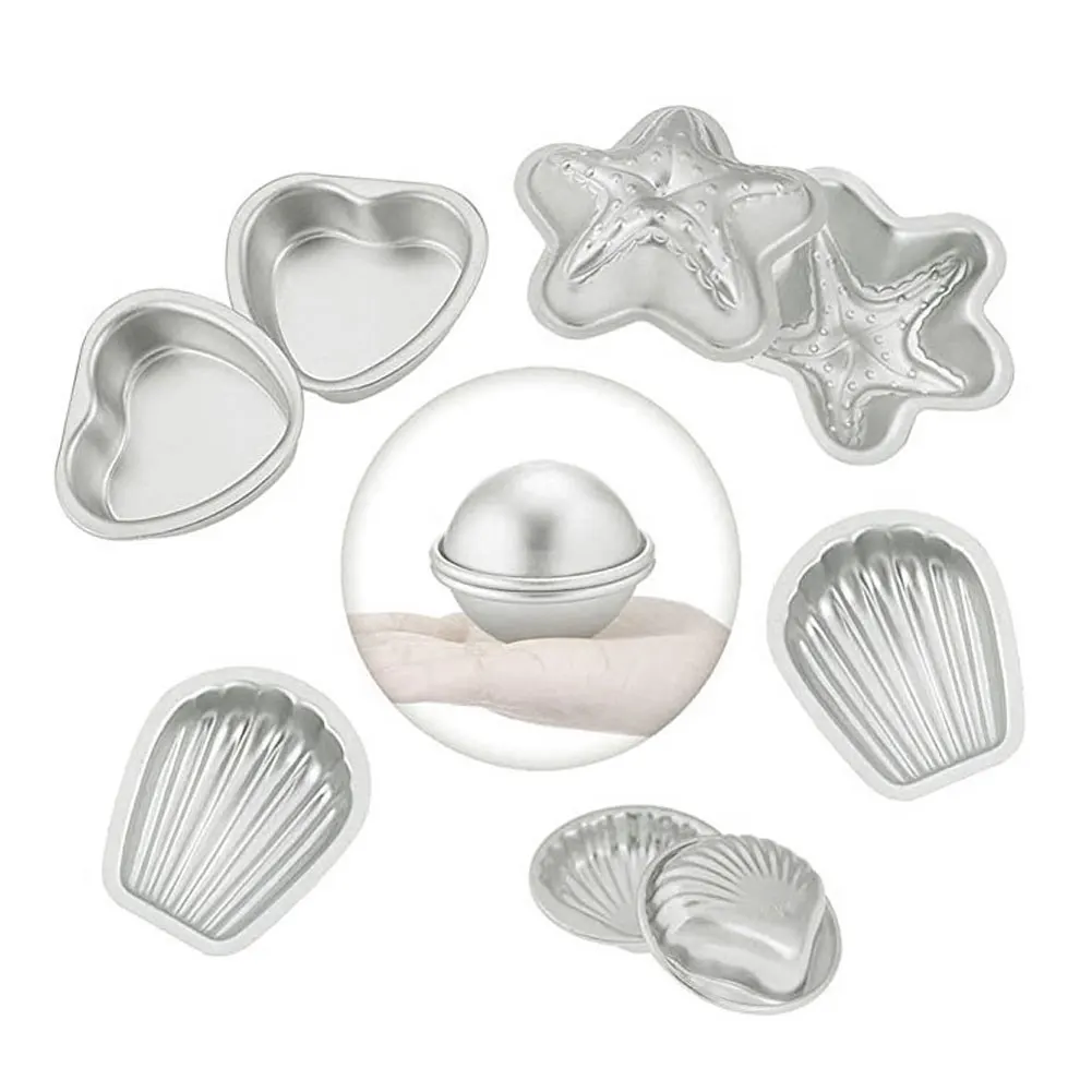 

Soap Mould Bath Bomb Molds DIY Soap Moulds Aluminum Alloy Hearts Shells Scallops Starfishfor Crafting Semicircle Sphere Metal