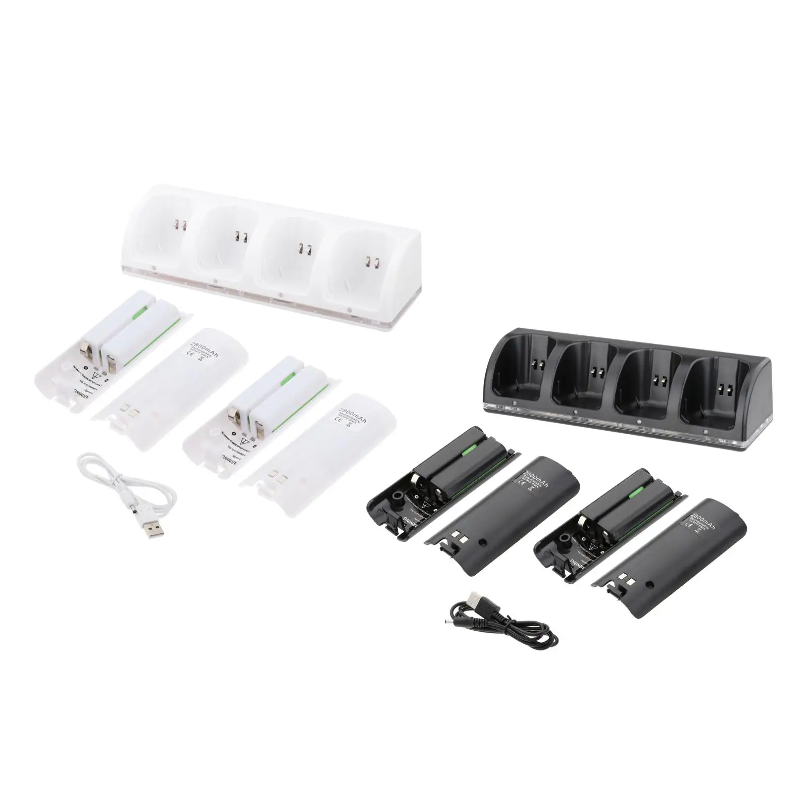 Зарядная док-станция 4-в-1 с USB-кабелем для игровой консоли Wii пульт дистанционного