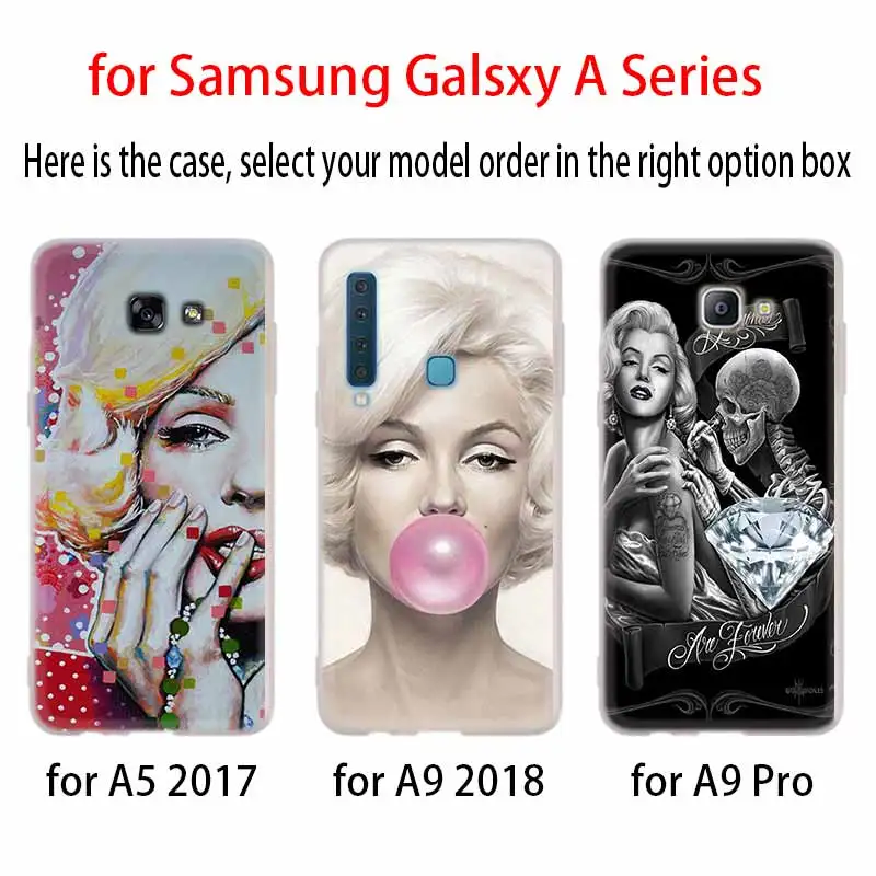 Сексуальный Мэрилин Монро чехол для Samsung A10 A10S A11 A20 A20S A20E A30 A30S A40 A40S A50 A60 A70 A70S A80 A90 A21