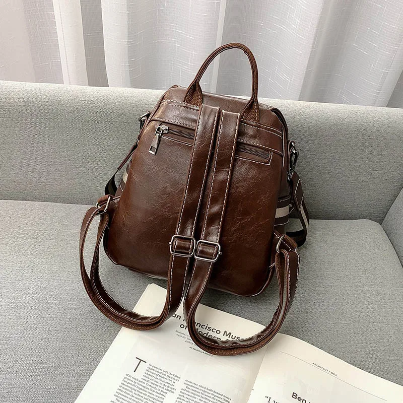 Популярный женский кожаный рюкзак, модные женские рюкзаки Mochila, женские повседневные винтажные сумки на плечо с большой вместительностью XA219H