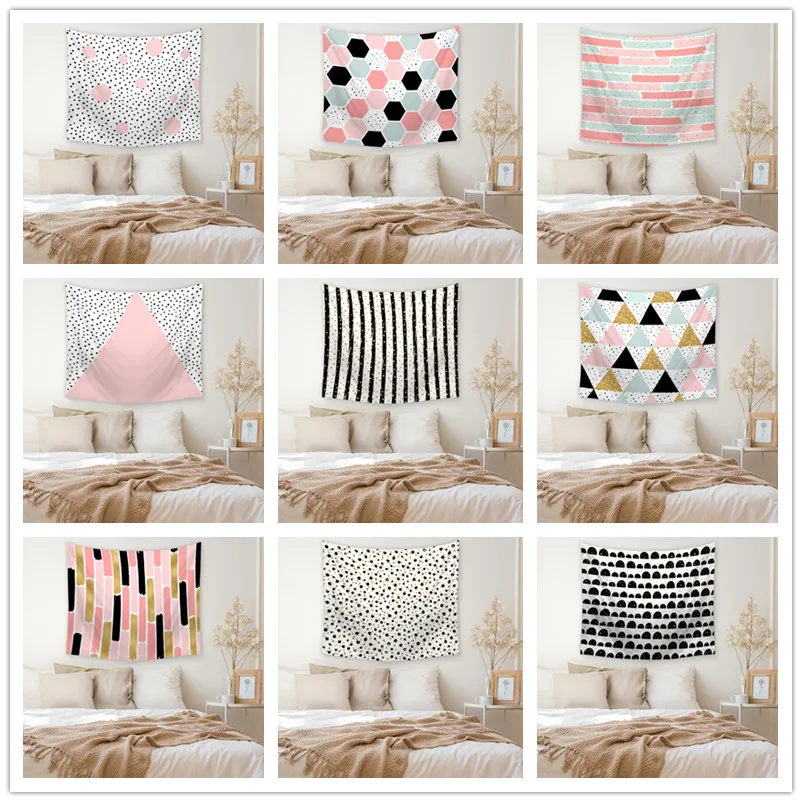 Геометрические узоры хиппи гобелен настенный с мандалой задний план Декор диван