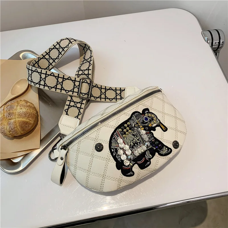 

2021 Trendy Pu Fashion Women's Waist Bag Korean Style Small Elephant One Shoulder Messenger Bag