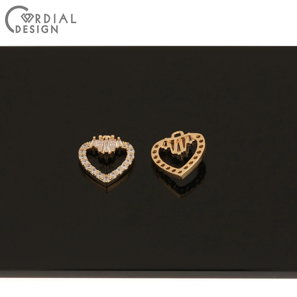 

Cordial Design 50Pcs 15*18MM CZ Charms/Jewelry Findings & Components/Earrings Making/DIY Pendant/Hand Made/Jewelry Accessories