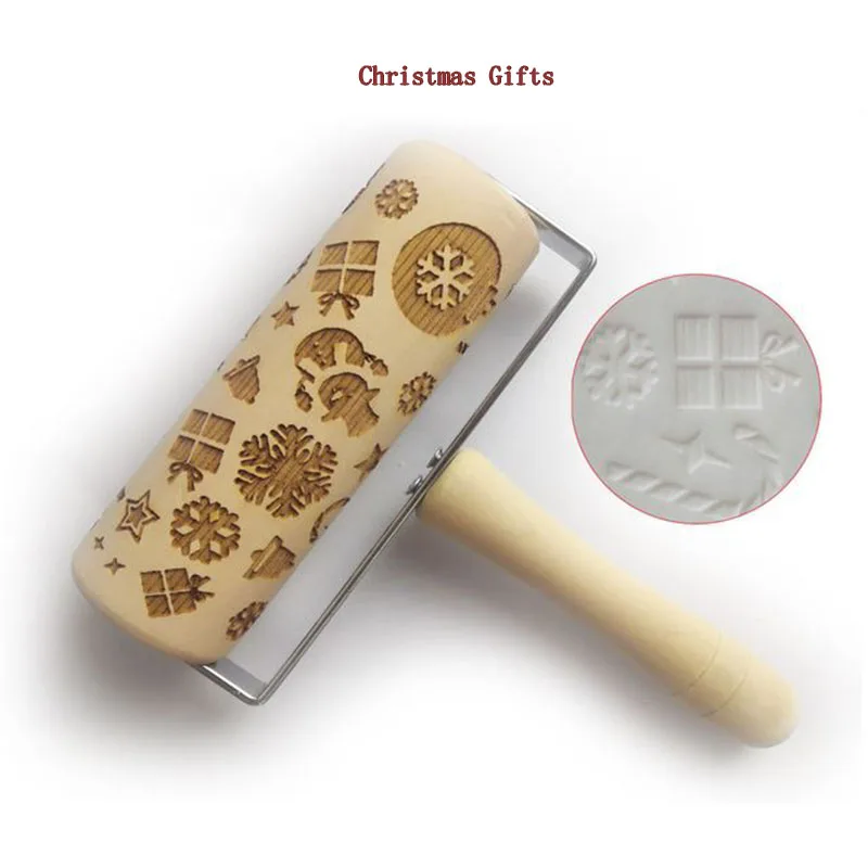Скалка с рождественской печатью 13 9 см роликовая скалка для защиты окружающей