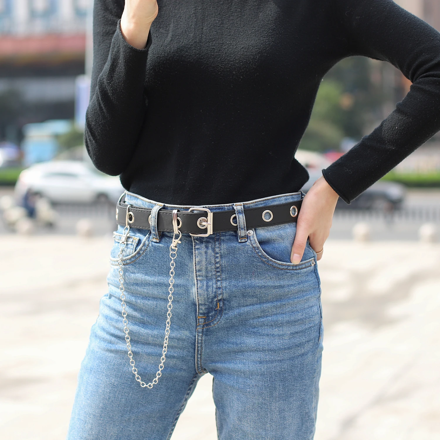 

Fashion Women Belt Ladies Luxury Chain Belt Belt New Fashion Pin Buckle Decorative Jeans Gift for Women