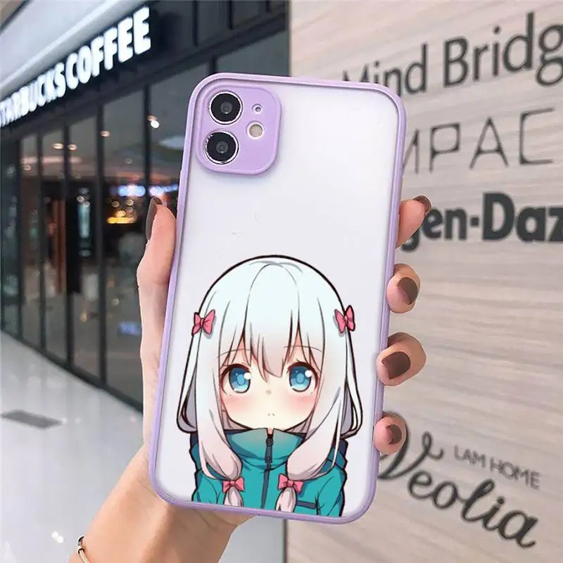 

Anime eromangasensei cute girl Phone Case Matte Transparent for iPhone 7 8 11 12 s mini pro X XS XR MAX Plus cover funda