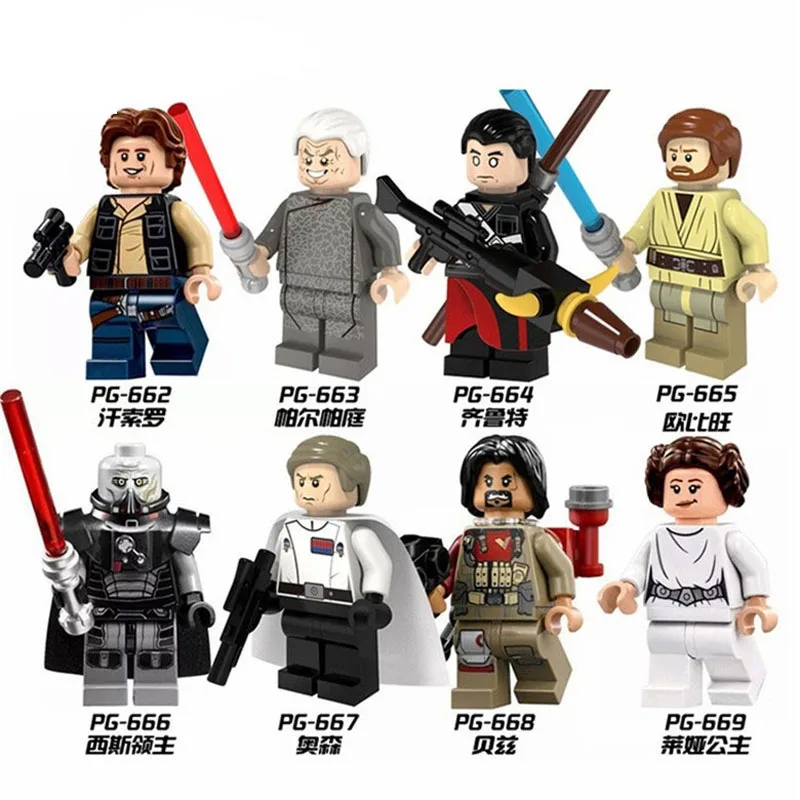 Строительные блоки космический Sith Lord Орсон кренник Han Solo Obi Wan Baez Princess Leia Rogue One