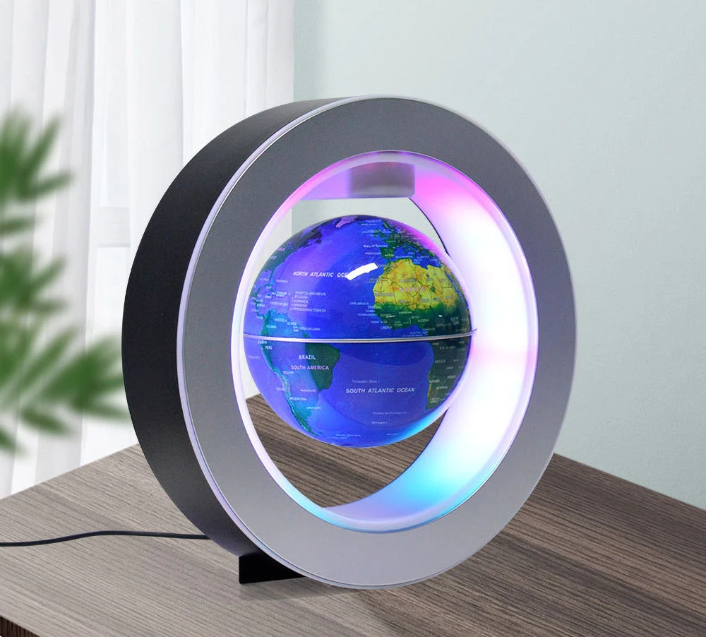 

Upgrade Version Magnetic Levitation Floating Globe Map LED Light Lamp O Shape Home Office