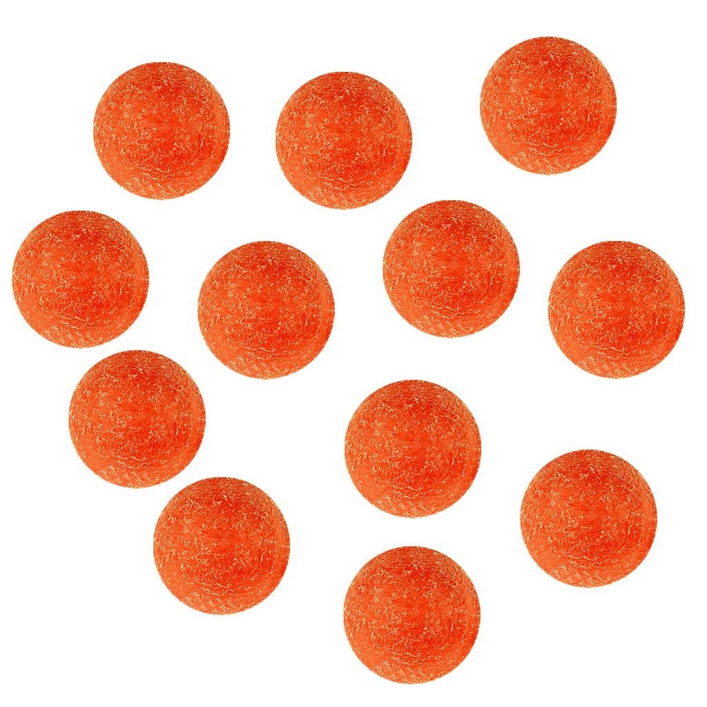 Оранжевый матовый настольный футбол мячи 36 мм Размер регулирования, набор из 12