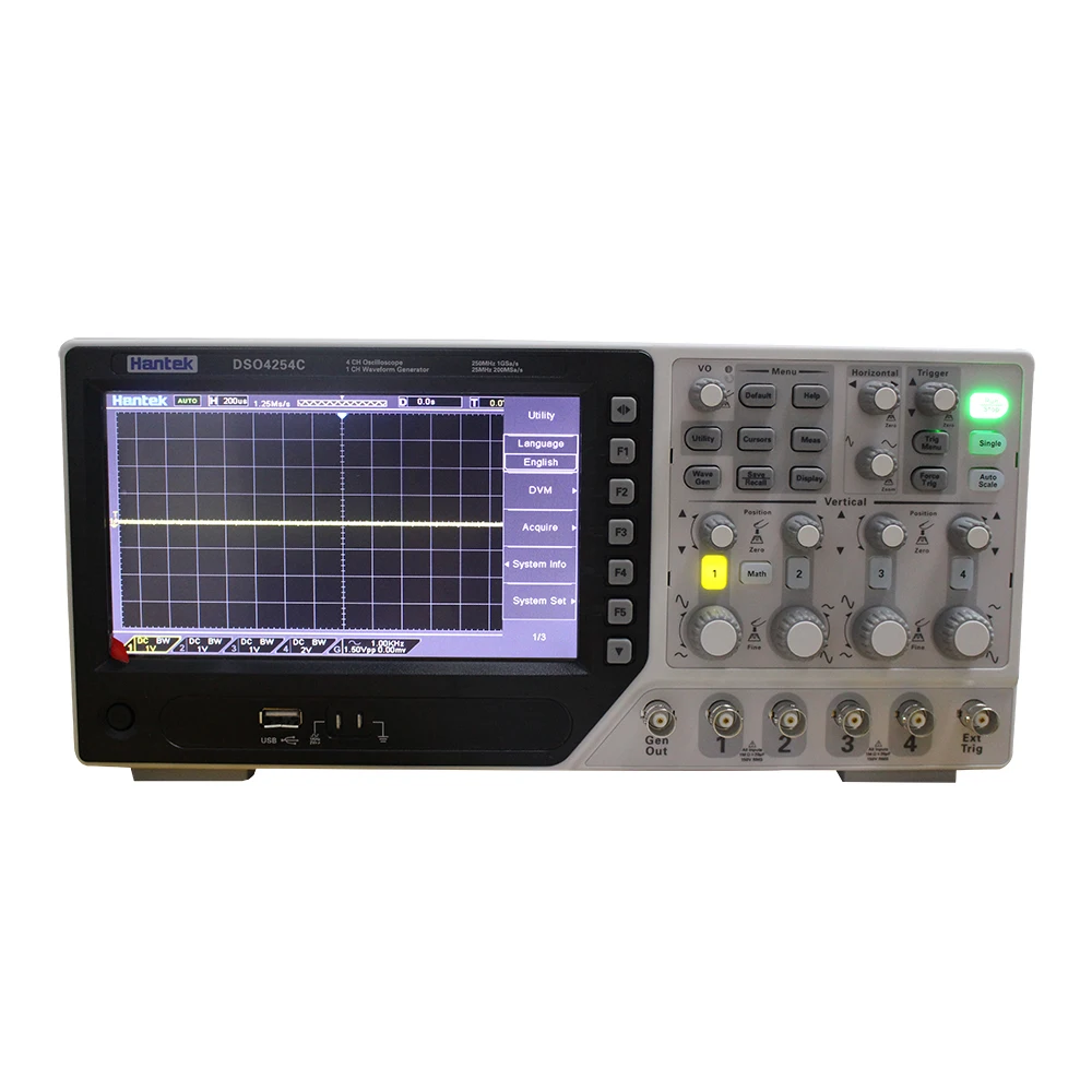 Цифровой осциллограф Hantek DSO4254C 4 канала 250 МГц ЖК ПК портативный USB + EXT DVM Функция