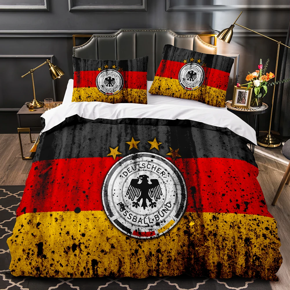 

Football Team Football Badges Duvet Cover Cartoon Bedding Sets Kids Adult Bed Set Pillow Case Quilt Comforter Covers Xmas Gift