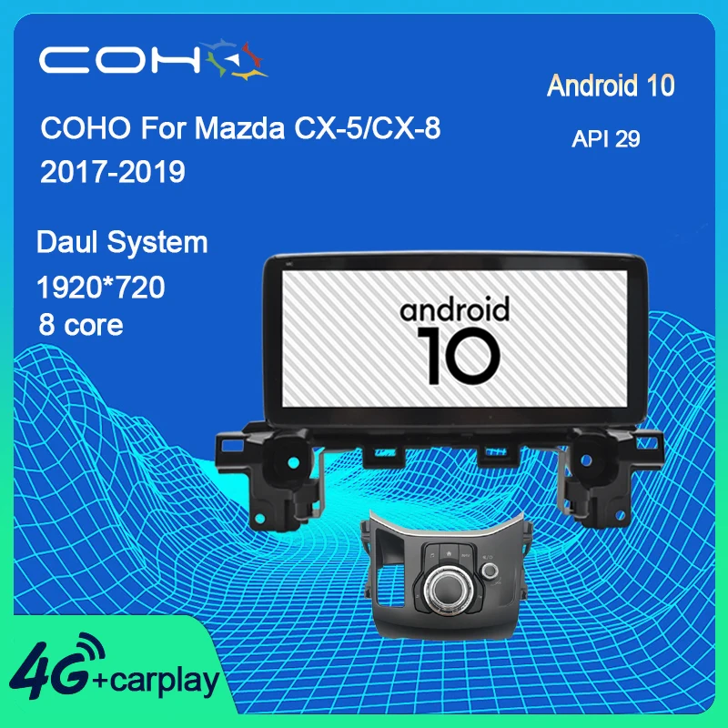 

COHO For Mazda Cx-5 CX-8 2017-2021 Dual System 1920*720 Car Multimedia Player Gps Dvd Radio Android 10 Octa Core 6+128G