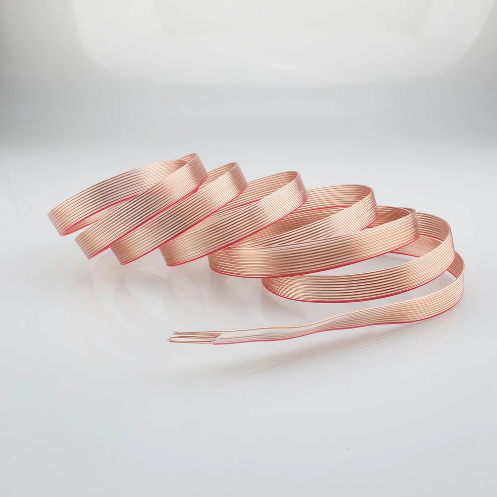Audiocrast FC03ag посеребренный плоский кабель для динамика в стиле nordost неразъемный