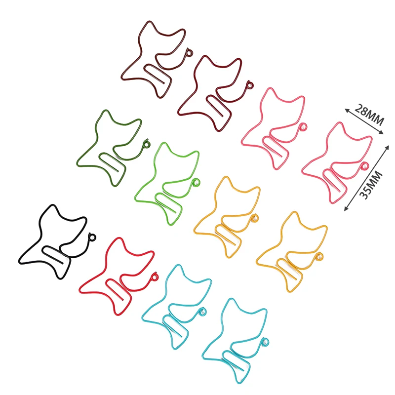 

25pcs/pack Creative Interesting Cat Shape Paper Clips Bookmark Clip Memo Clip Shaped Paper Clips For Office School Home