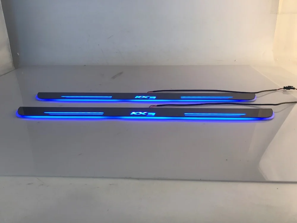 

Led Moving Door Scuff Nerf Bars & Running Boards Door Sill Light Pathway Lamp Overlays Linings Flat Strip for Kia Kx3