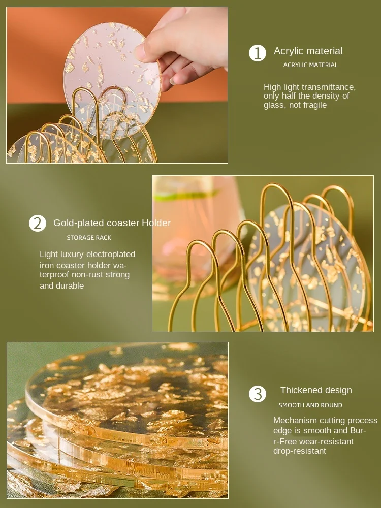 

GY Manshi Coaster Heat Proof Mat Teacup Mat Water Cup Table Mat Anti-Scald Teapot Mat Nordic Creative