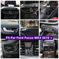 car door handle bowl air ac gear box control cup holder panel cover trim for ford focus mk4 2019 2022 carbon fiber accessories