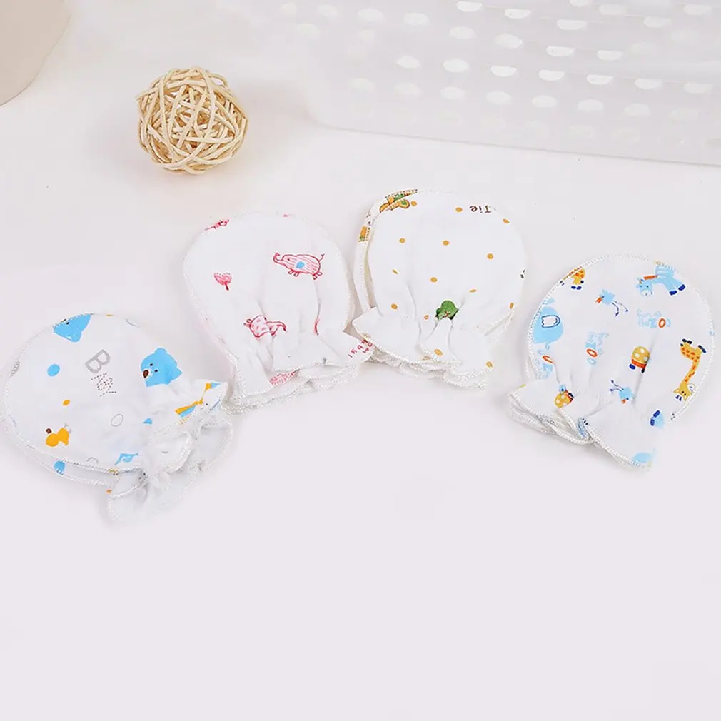 Зимние перчатки из чистого хлопка для новорожденных мальчиков и девочек защиты