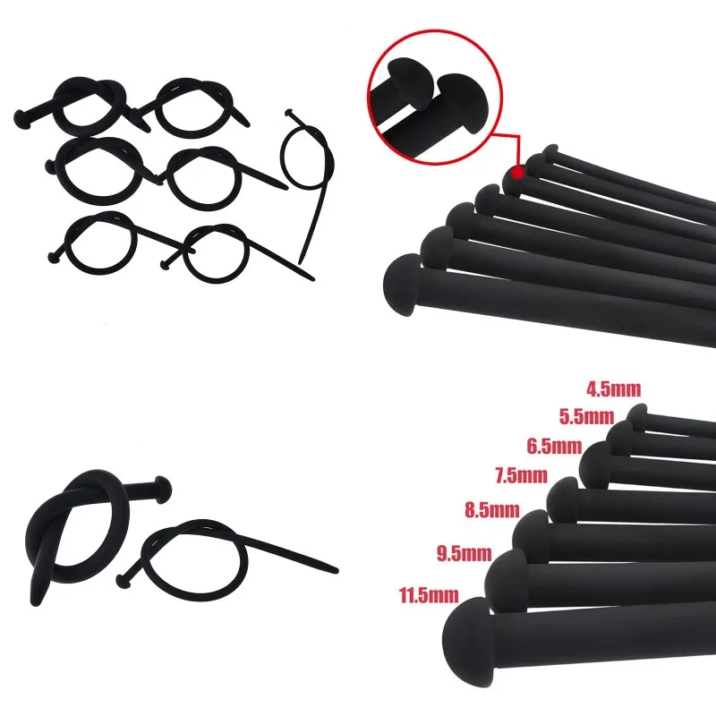 Силиконовый уретральный звуковой катетер штекер мужского пениса растягивающее