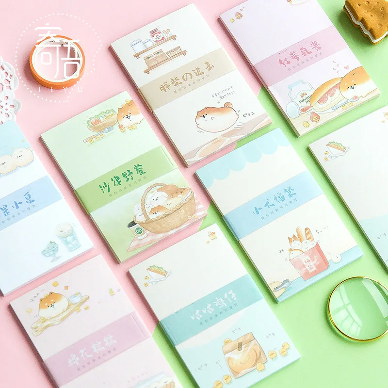 1 шт. Kawaii записная книжка для заметок мультяшная липкая хлеб толстое дерево серия
