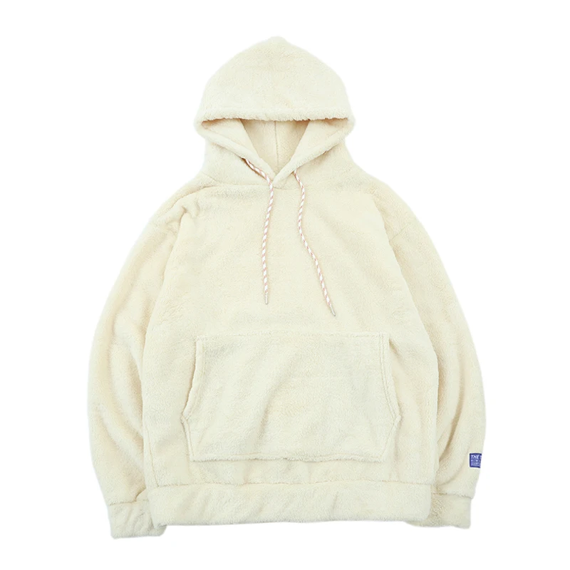 white hoodies Plegie подстежка на искусственном меху, передний карман Толстовка Для мужчин зимние однотонные Цвет больших размеров с капюшоном Свитшот Для мужчин; Классные модные толстовки с капюшоном унисекс 5-Цвета - Цвет: white hoodies