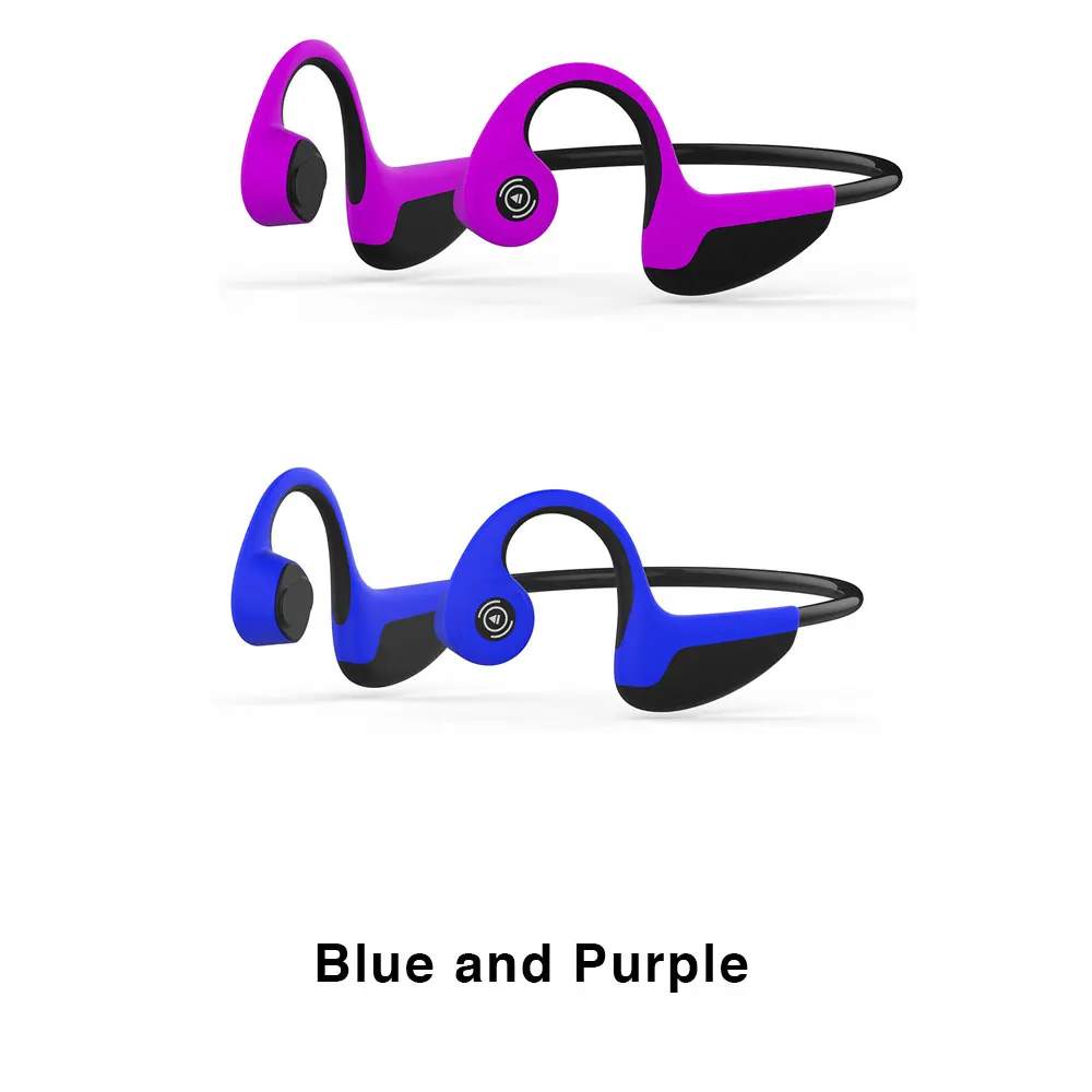 Blue and Purple 2 шт. S. Wear Z8 Беспроводные наушники с костной проводимостью, спортивные наушники с защитой от пота, Bluetooth 5,0, новые технологии, Прямая поставка - Цвет: Blue and Purple