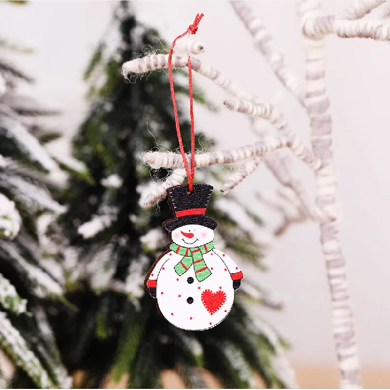 Snowman Украшения для рождественской елки, украшения с оленем, Санта Клаусом, креативная подвесная гирлянда, Подвески, Рождественский Декор для украшения дома, Q - Цвет: Snowman