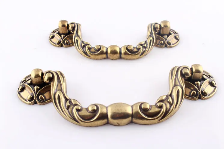 Деревенский винтажный Бронзовый выдвижной ящик выдвижная ручка для шкафа ручки