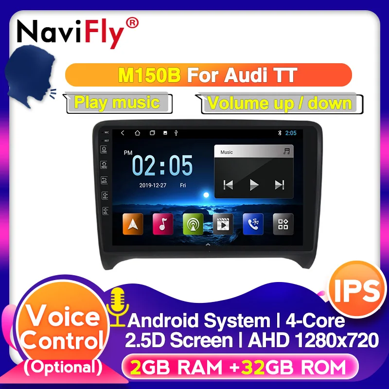 Автомобильный мультимедийный плеер IPS DSP 4G + 64G Android 10 0 GPS для Audi TT MK2 8J 2006-2012 Авто
