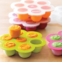 baby silicone food container infant fruit milk vegetable puree storage box refrigeration freezer tray crisper ice cream mould