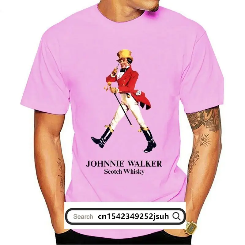 

New Johnny Walker Scotch T-shirt.GrayKhakiWhiteYellow. S-XXXL Free Ship to USA