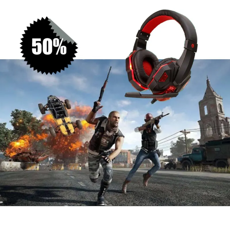 Профессиональный светодиодный светильник игровые наушники для ПК PS4