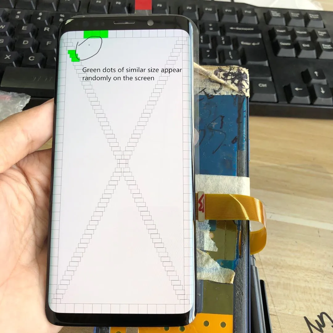 ЖК дисплей 5 8 дюйма для samsung galaxy S9 G960 G960F + сенсорный экран дигитайзер с пятнами